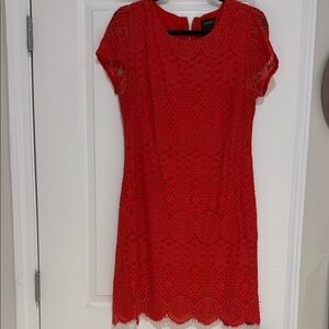 Laundry By Shelli Segal Red Lace Mini Dress